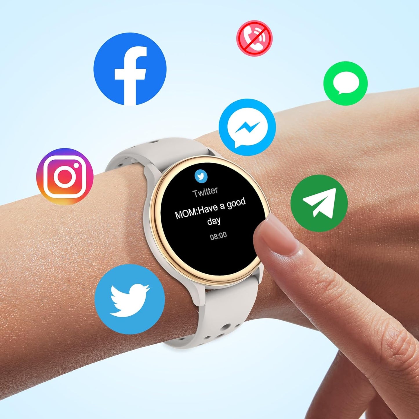 Smart Watch for Women & Men – Fitness Tracker with Heart Rate & SpO2 Monitor, IP67 Waterproof Activity Tracker, Step Counter, Sleep Monitor, Smart Notifications – Compatible with Android & iPhone (Gray)